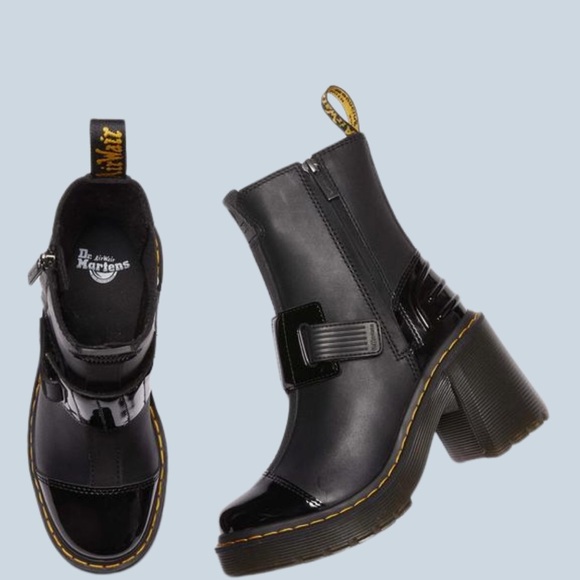 Gaya Alternative Leather Heeled Chelsea Boots Women BLACK — Sendal, Hot!